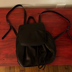 Kenneth Cole New York Black Leather Backpack